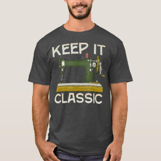 Behaltend klassische Vintage Nähmaschine T-Shirt