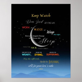 Behaltend Nachtgebet-Plakat Poster