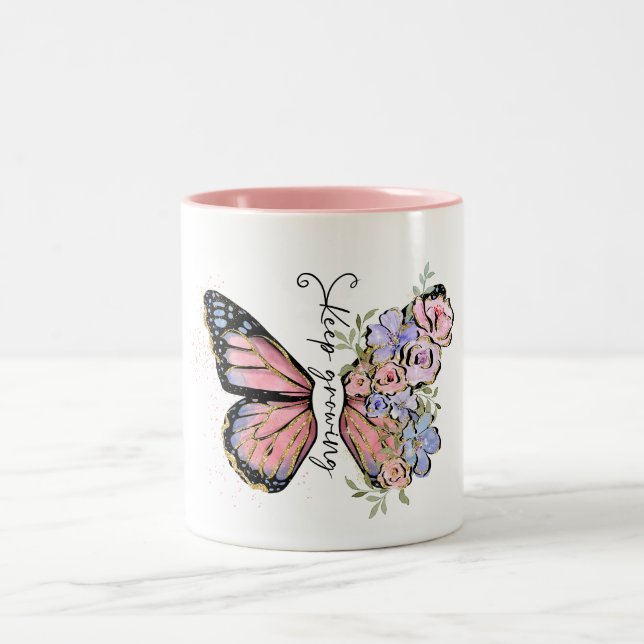 Behaltend Wildblume Zweifarbige Tasse (Mittel)