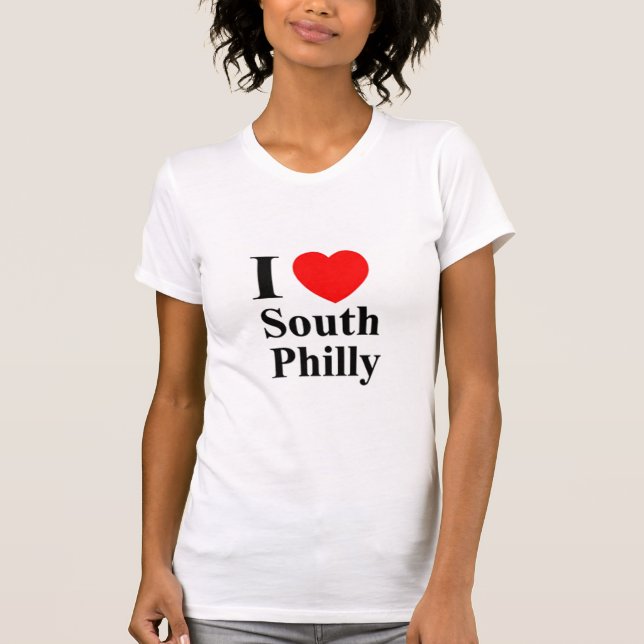 BEHÄLTER-SPITZE FRAUEN-' S I SÜDPHILLY LIEBE- T-Shirt (Vorderseite)