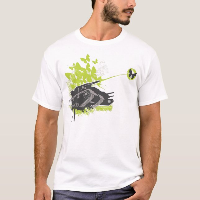 Behälter-u. Schmetterlings-T - Shirt (Vorderseite)
