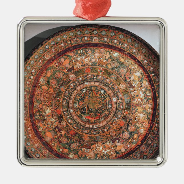 Behälter vom Michoacan Stamm Ornament Aus Metall (Vorne)