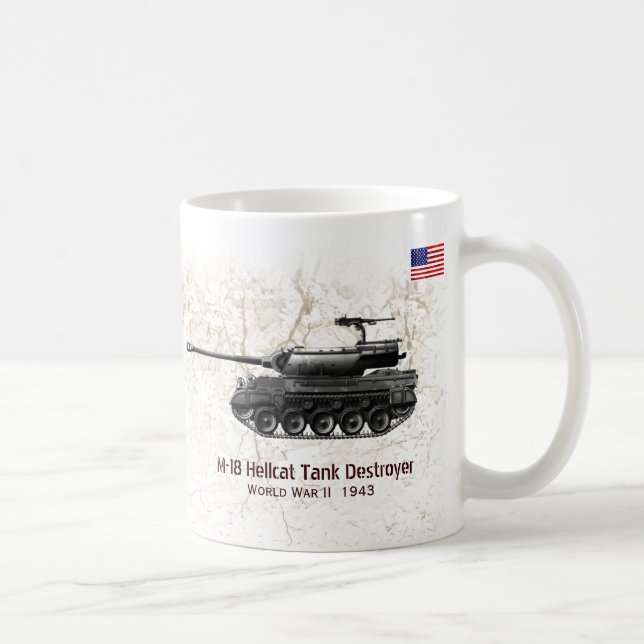 Behälter Zerstörer-Behälter des Hellcat-M-18 Kaffeetasse (Rechts)