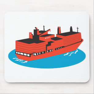 BehälterFrachtschiff Retro Mousepad