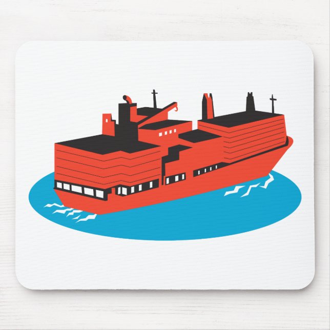 BehälterFrachtschiff Retro Mousepad (Vorne)