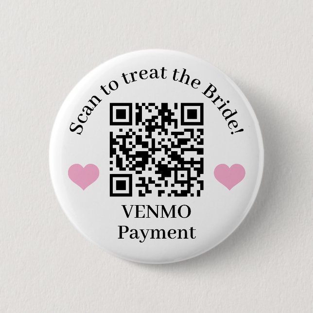 Behandle den QR-Code der Braut Button (Vorderseite)
