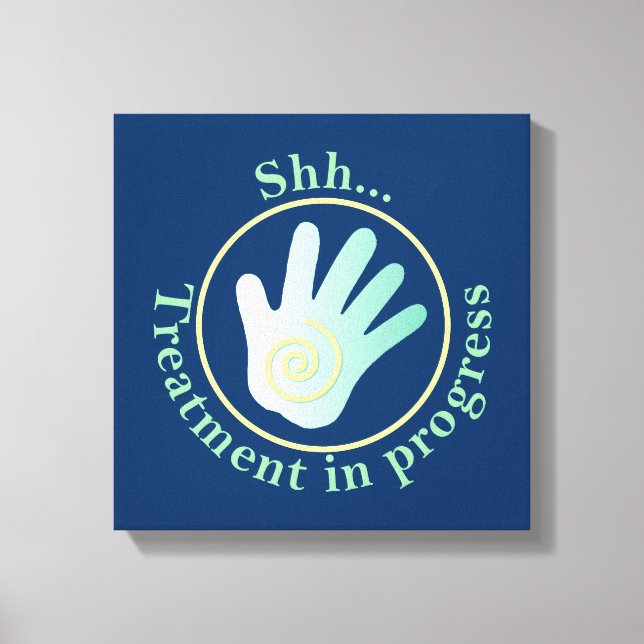 Behandlung im Gange Leinwanddruck (Vorderseite)