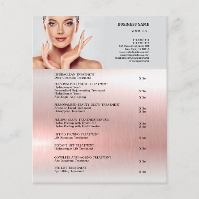 BEHANDLUNGEN AN DER OBERFLÄCHE Schönheitssalon 4.5 Flyer (Vorne)