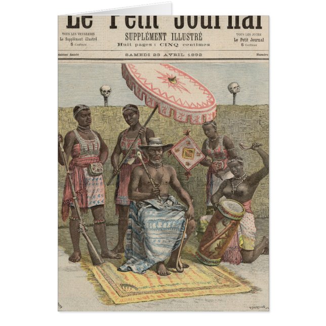 Behanzin König von Dahomey (Vorne)