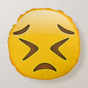 Beharrlichkeit der Emoji Rundes Kissen