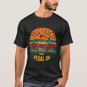 Behauptung und Pedal über Typografie behalten T-Shirt