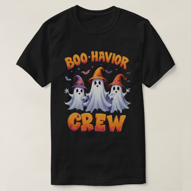 Behavior Analyst Halloween ABA Ghost Boo-havior T-Shirt (Design vorne)