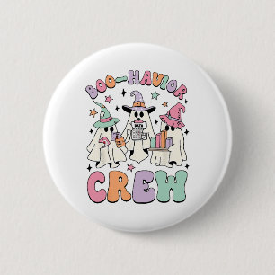 Behavior Analyst Halloween Ein Niedlicher Ghost-Bo Button