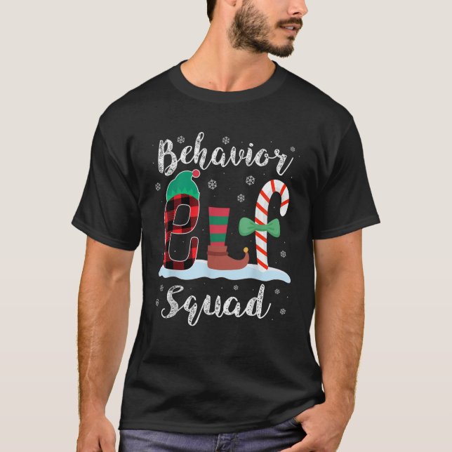 Behavior Elf Squad Christmas Behavior Tech Matchin T-Shirt (Vorderseite)