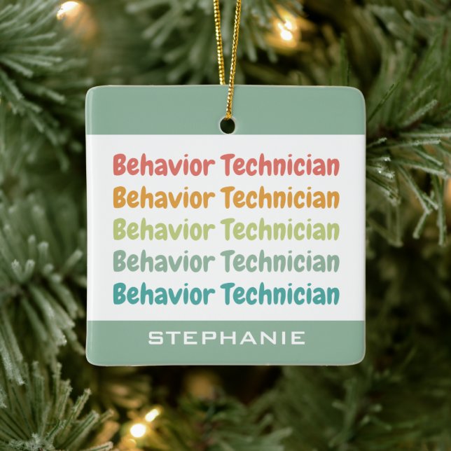 Behavior Technician RBT Behavior Tech Custom Keramikornament (Baum)