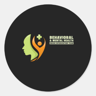 Behavioral And Mental Health Crisis Intervention T Runder Aufkleber