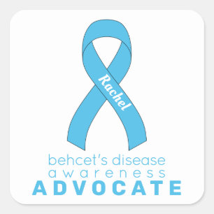 Behcet's Disease Advocate White Quadratischer Aufkleber