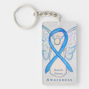 Behcet's Disease Angel Awareness Ribbon Schlüssela Schlüsselanhänger