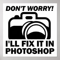 Beheben Sie es in Fotoshop Funny Poster.