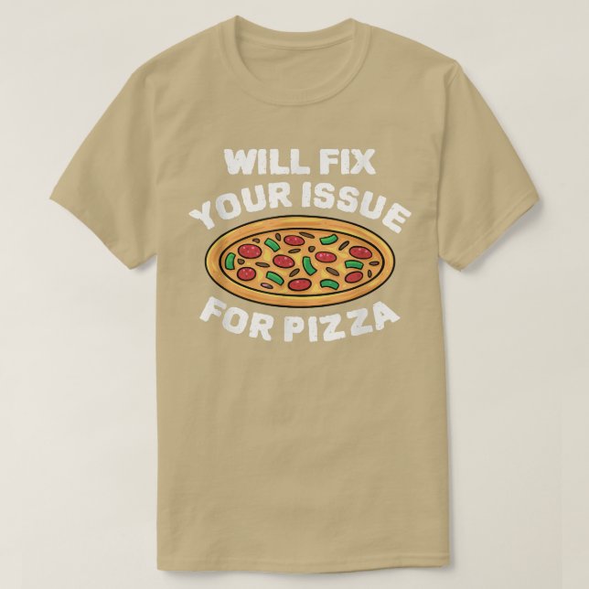Beheben Sie Ihr Problem beim Pizzaessen Italienisc T-Shirt (Design vorne)