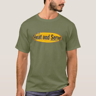 Beheizen und Servieren von schwarzem Text T-Shirt