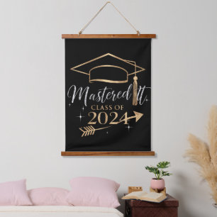 Beherrschte IT-Klasse der 2024 Abschluss Geschenke Wandteppich Mit Holzrahmen