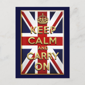 Behieltest Calm Britische Flagge Postkarte