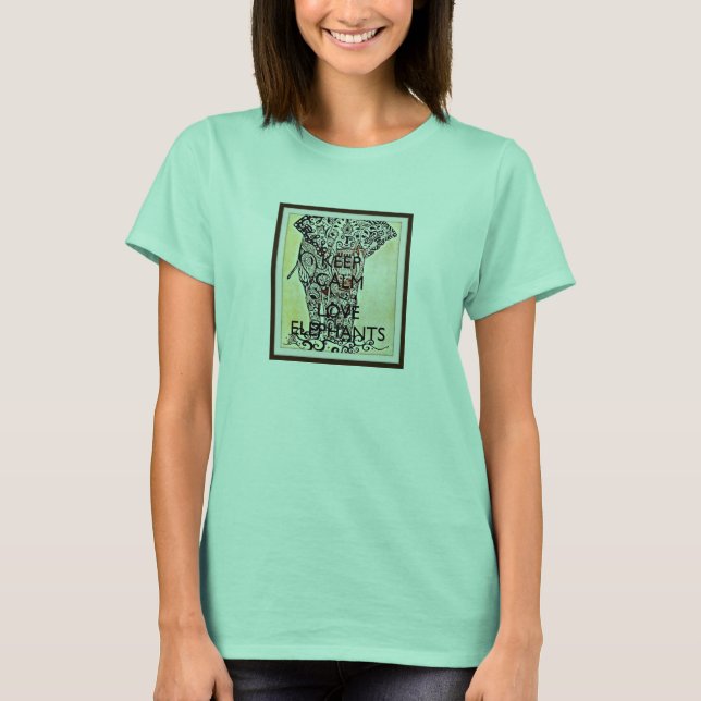 Behieltest für Calm & Liebe Elephants T - Shirt (Vorderseite)