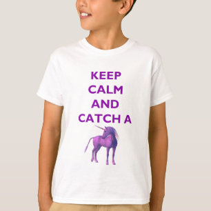Behieltest Ruhe & Fang eines Lila Einhorns Kinder  T-Shirt