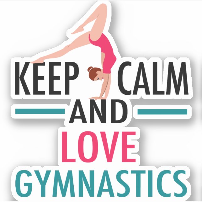 Behieltest Ruhe Liebe Gymnastik Schönes Gymnast Aufkleber (Vorderseite)