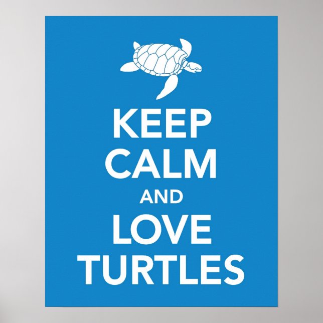 Behieltest Ruhe und Liebe Schildkröten drucken ode Poster (Vorne)