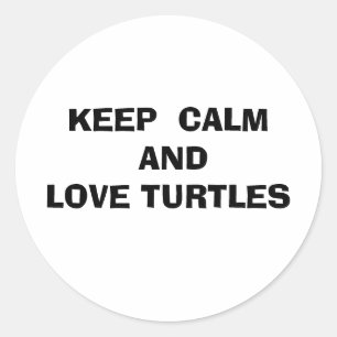 Behieltest Ruhe und Liebe Schildkröten Runder Aufkleber