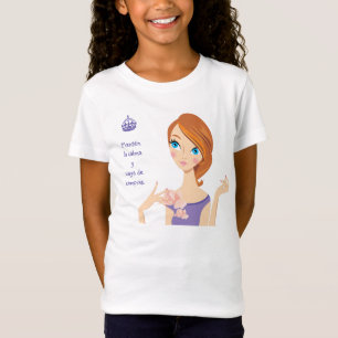 Behieltest Ruhe und los Lila Cartoon Girl T-Shirt