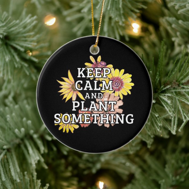 Behieltest Ruhe und Pflanze Etwas - Gärtner Keramik Ornament (Baum)