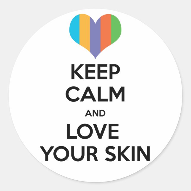 Behieltest und Liebe der Haut R+F Runder Aufkleber (Vorderseite)