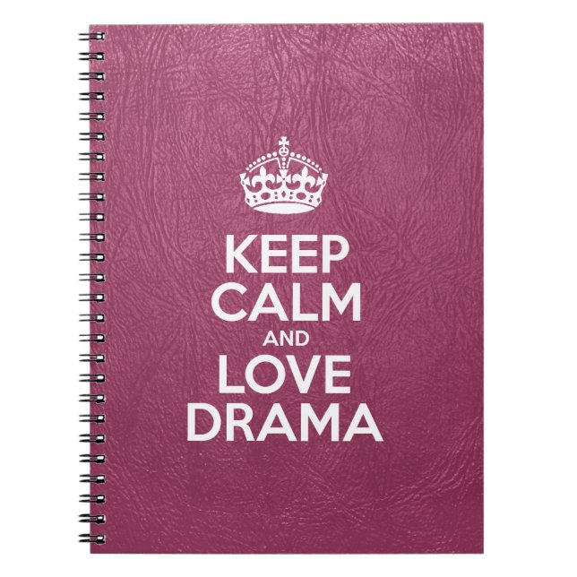 Behieltest und Liebe Drama, rosa Leder, Typografie Notizblock (Vorderseite)