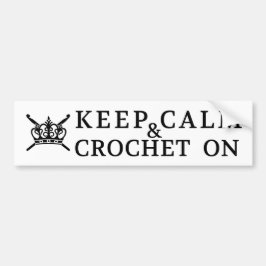 Behieltest von beruhigendem Crochet auf Garnkunst Autoaufkleber
