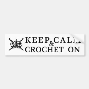 Behieltest von beruhigendem Crochet auf Garnkunst Autoaufkleber