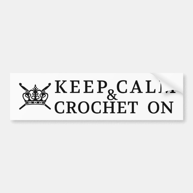 Behieltest von beruhigendem Crochet auf Garnkunst Autoaufkleber (Vorne)