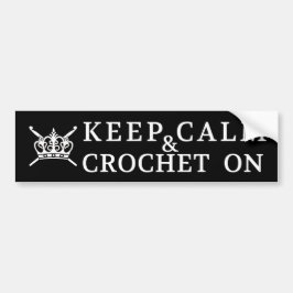 Behieltest von beruhigendem Crochet auf Garnkunst Autoaufkleber