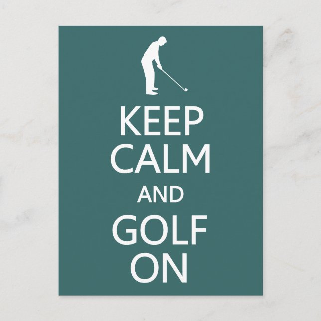 Behieltest von Calm & Golf auf der Ansichtskarte f Postkarte (Vorderseite)