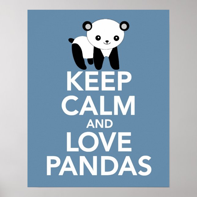 Behieltest von Calm und Liebe Pandas drucken oder  Poster (Vorne)