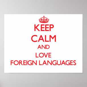Behieltest von Ruhe und Liebe in Fremdsprachen Poster