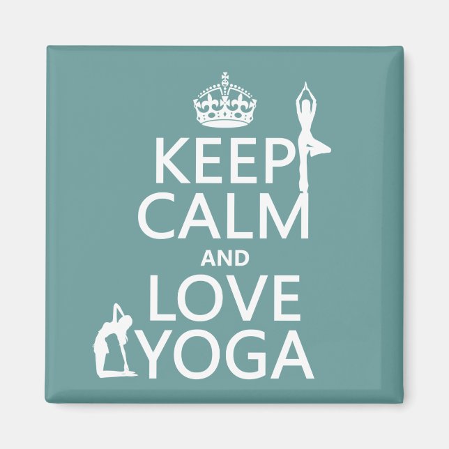 Behieltest von Ruhe und Liebe Yoga (anpassbare Far Magnet (Vorne)