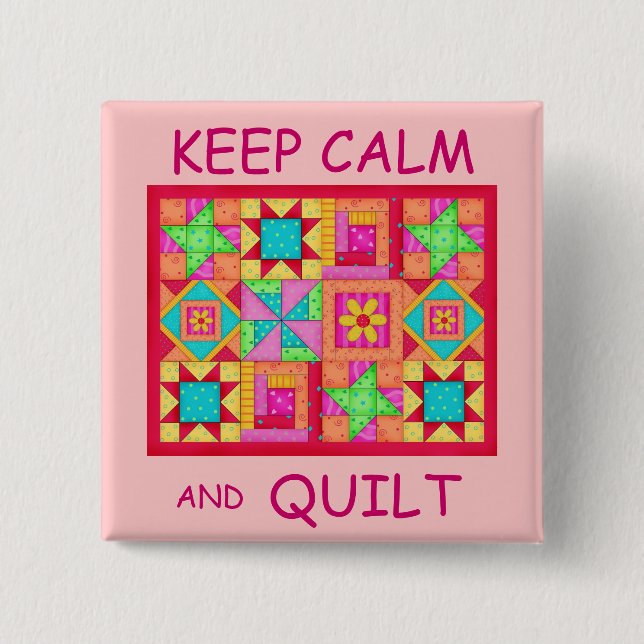 Behieltest von "Ruhe" und "Quilt Multi Block Patch Button (Vorderseite)