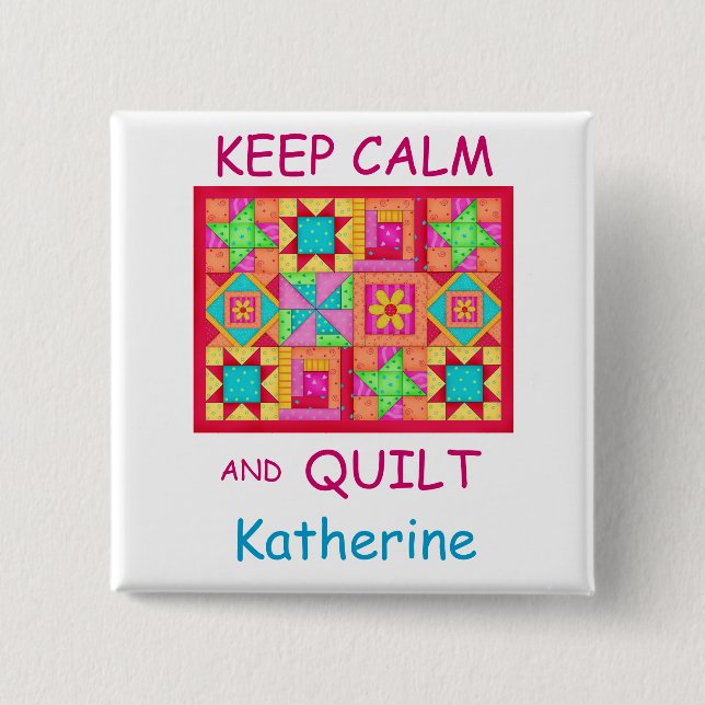 Behieltest von "Ruhe" und "Quilt Multi Block Patch Button (Vorderseite)