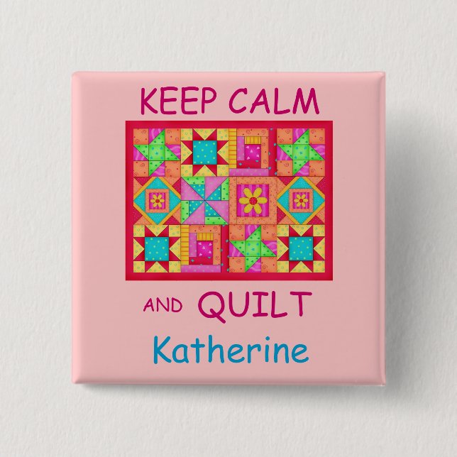 Behieltest von "Ruhe" und "Quilt Multi Block Patch Button (Vorderseite)