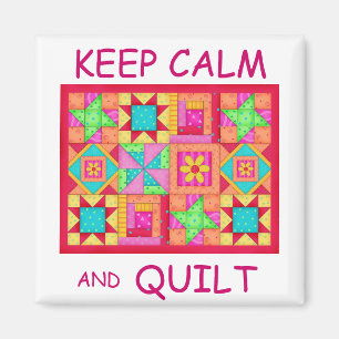 Behieltest von "Ruhe" und "Quilt Multi Block Patch Magnet
