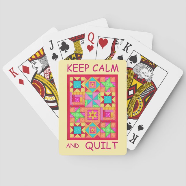 Behieltest von "Ruhe" und "Quilt Multi Block Patch Spielkarten (Rückseite)