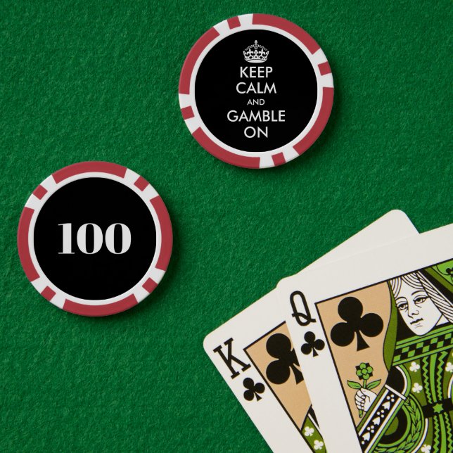 Behieltest von Ruhe und Spiel auf Poker-Chips Pokerchips (Pokertisch (doppelt))